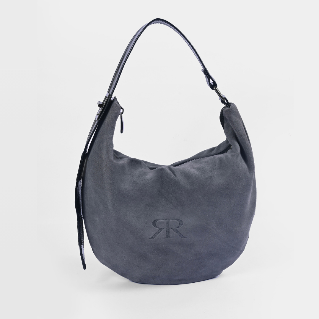 Stone Suede Sack Bag