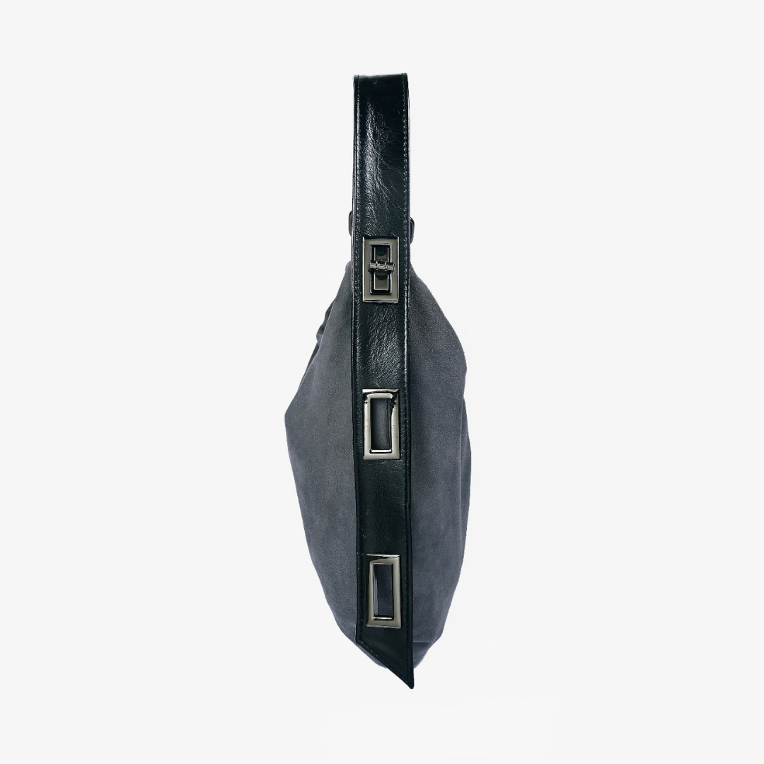 Stone Suede Sack Bag