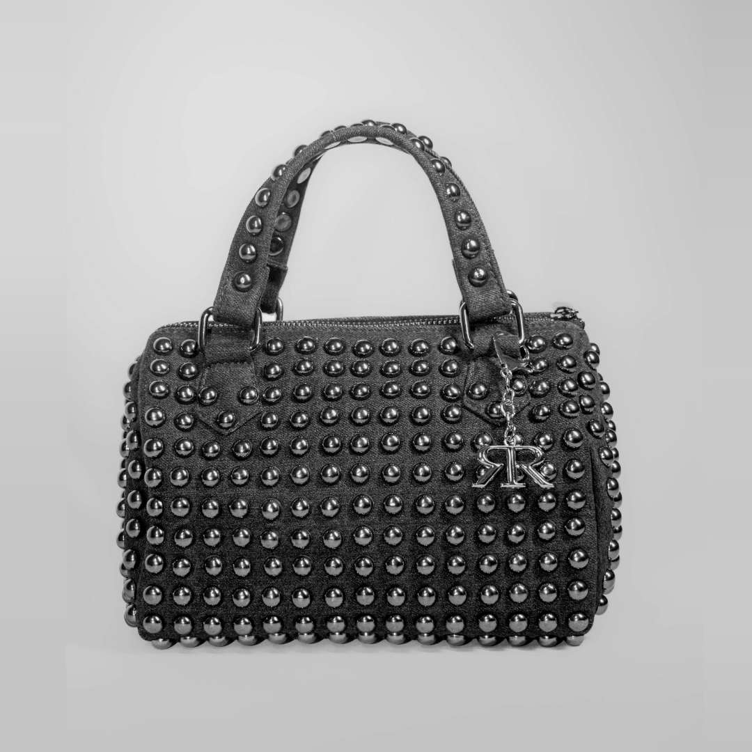 Stone Studded Barrel Bag