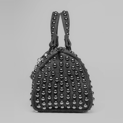 Stone Studded Barrel Bag