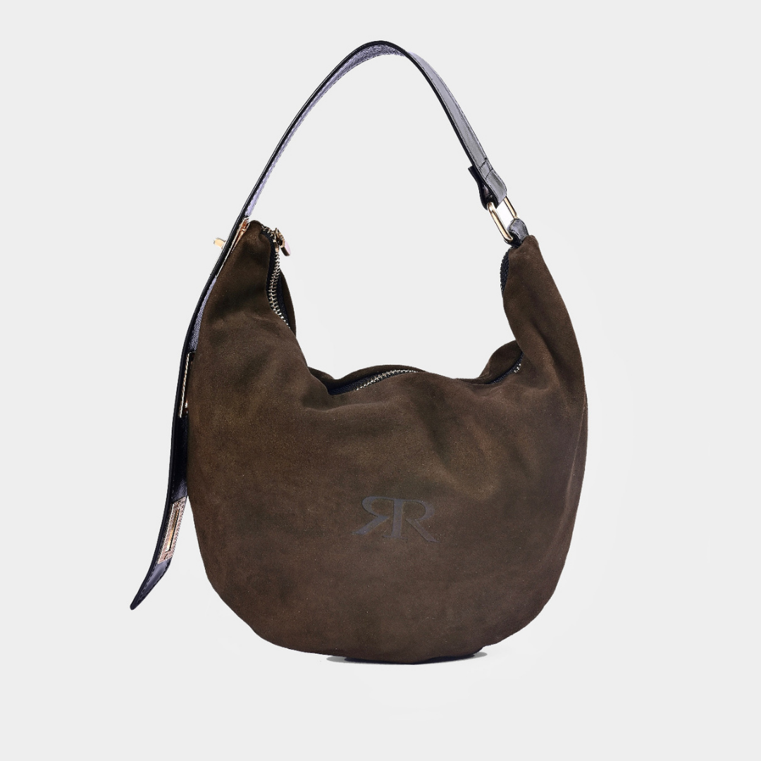 Walnut Suede Sack Bag