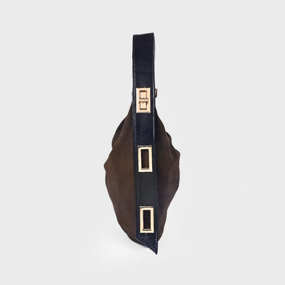 Walnut Suede Sack Bag