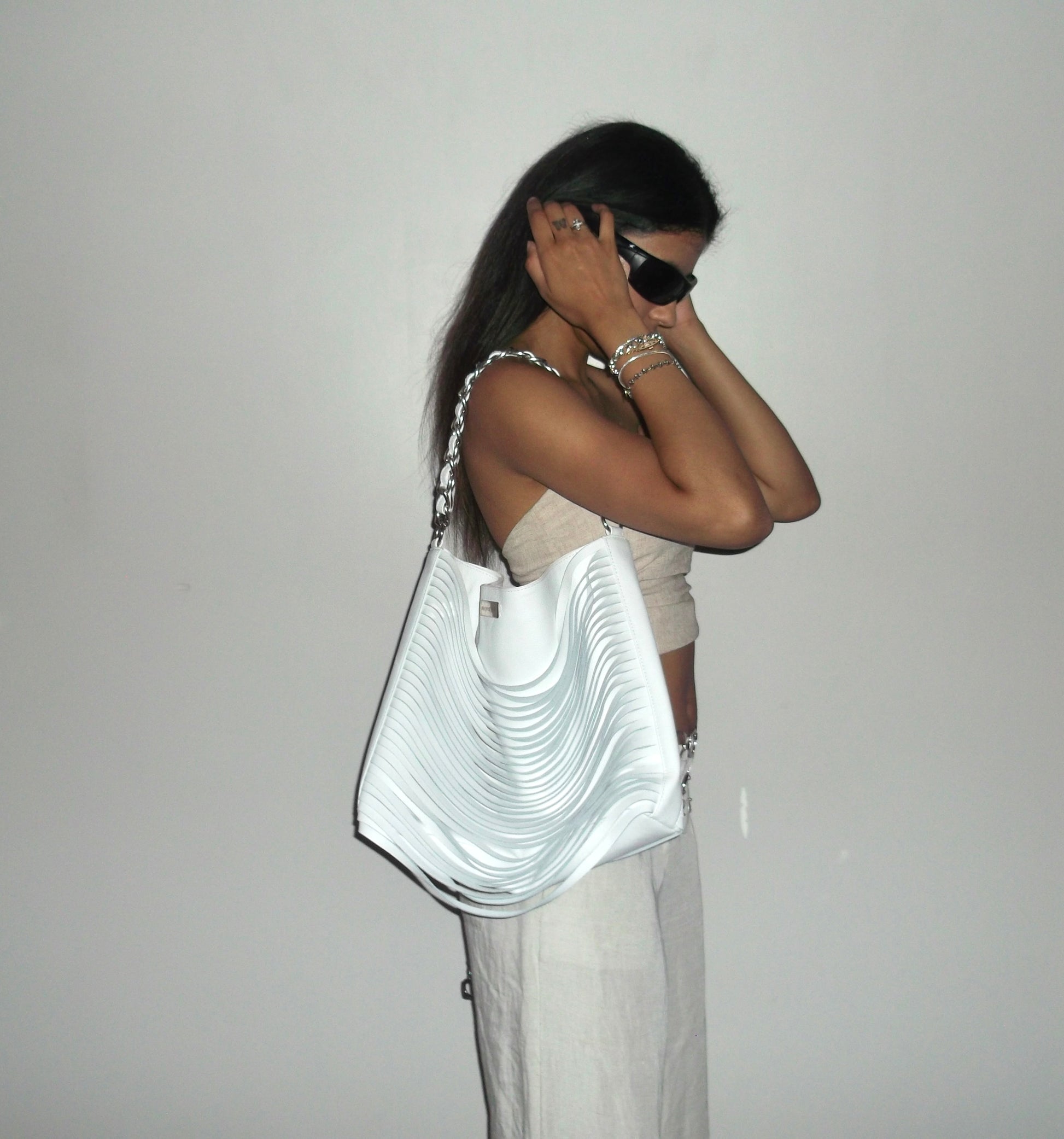 Ivory Cut Tote Bag 
