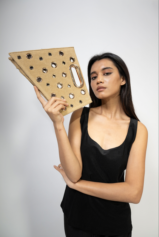 Wheat Maxi Quad Clutch