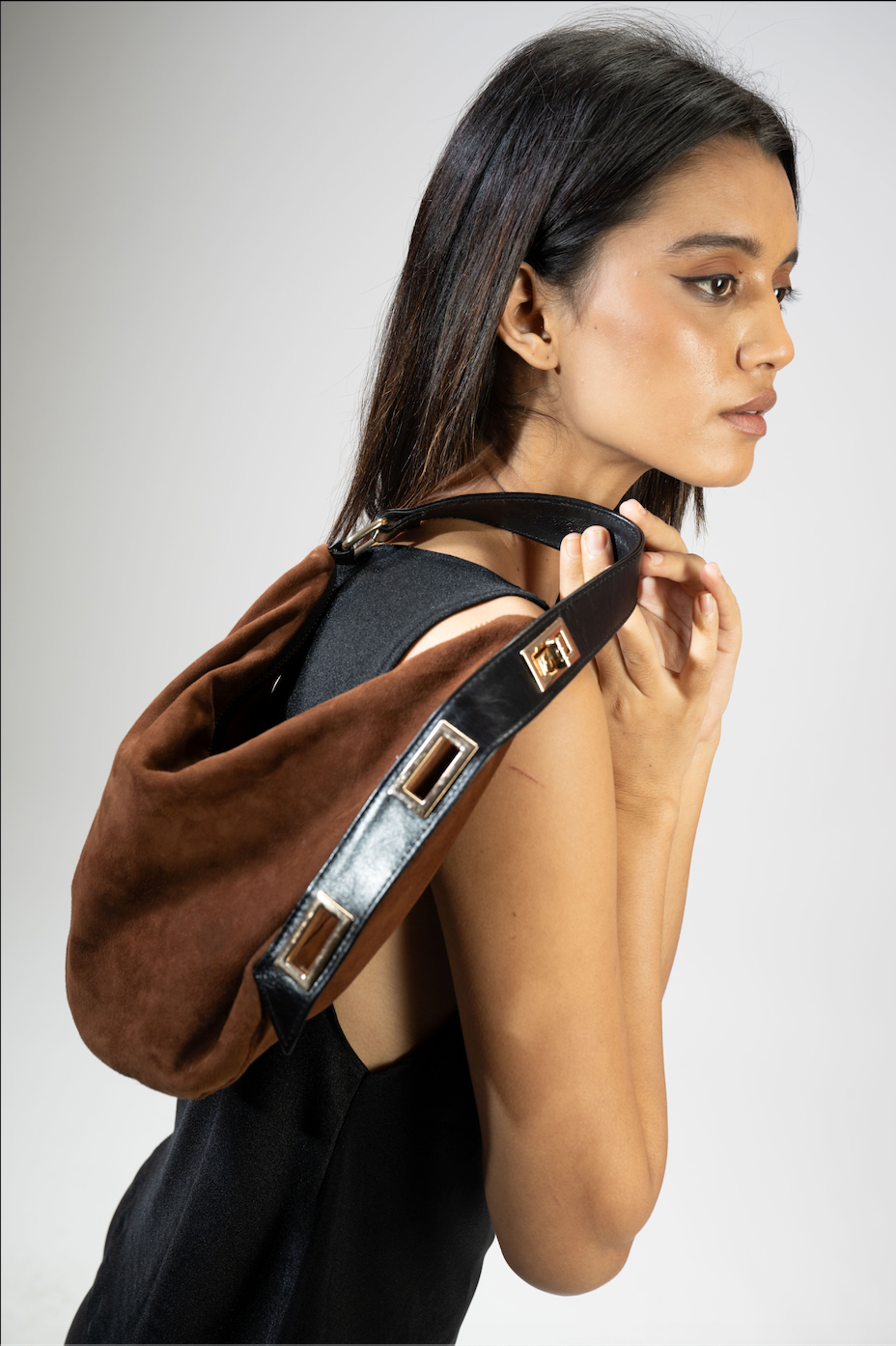 Brick Suede Sack Bag