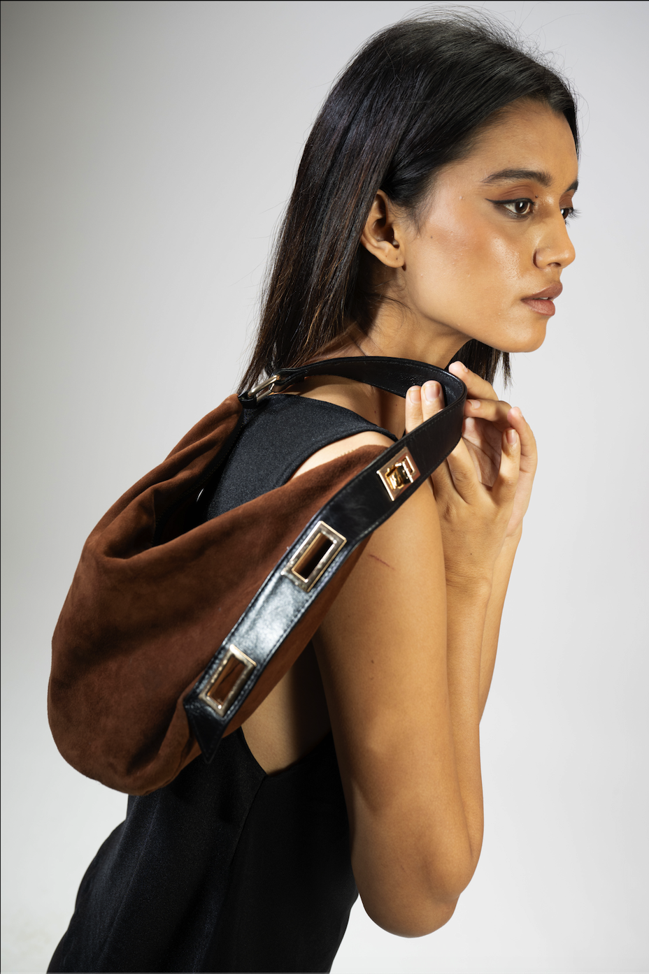 Brick Suede Sack Bag