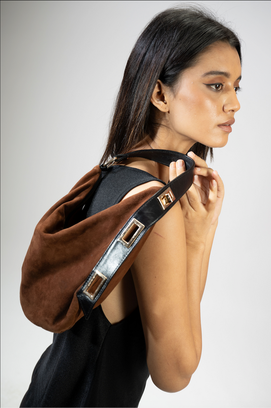 Brick Suede Sack Bag