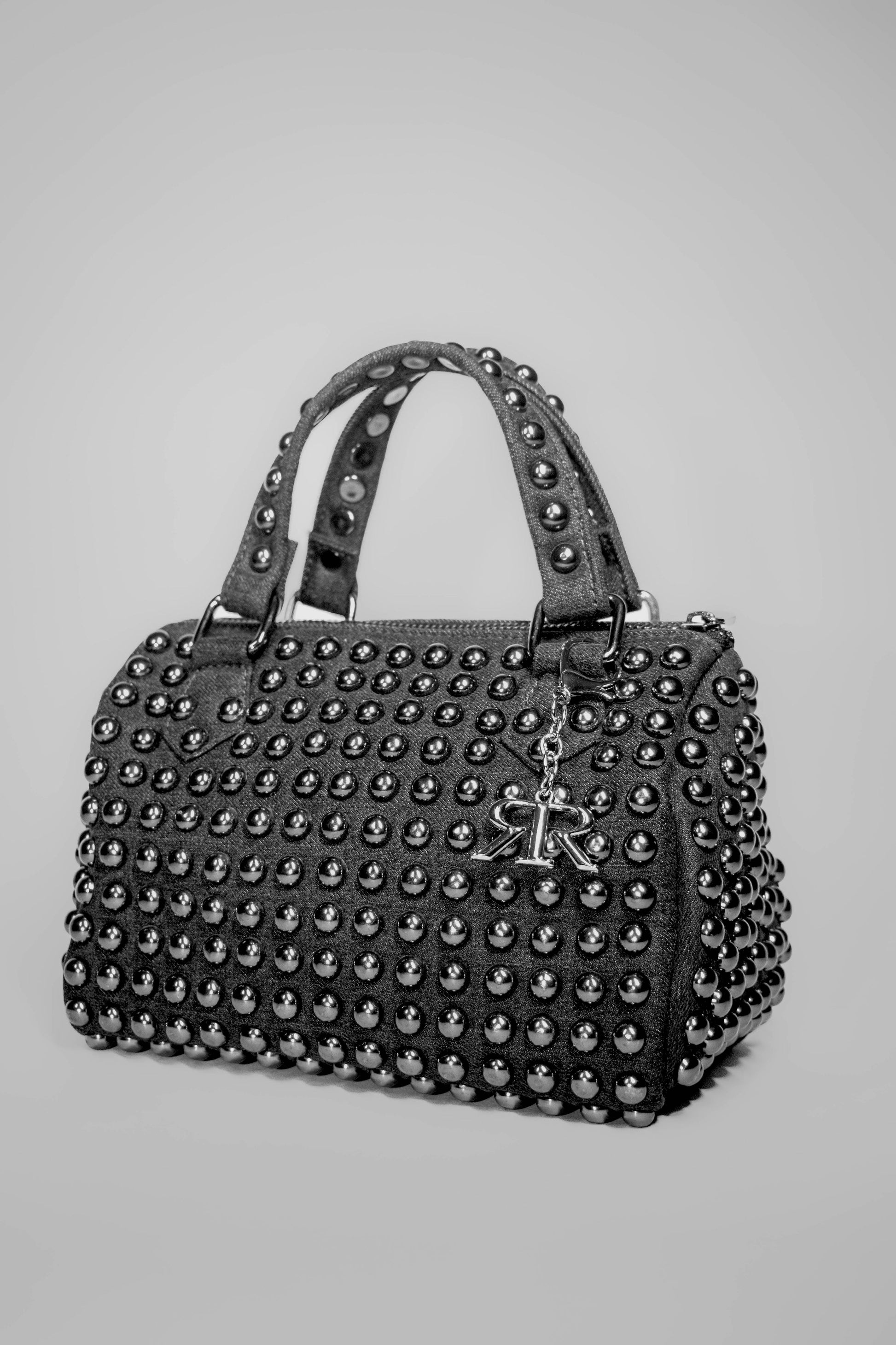 Stone Studded Barrel Bag 