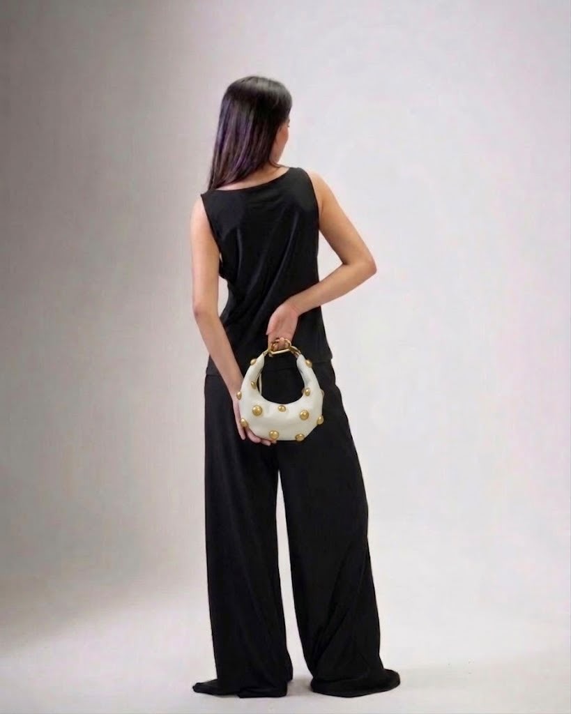 Ivory Midi Donut Bag